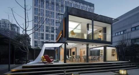 濟南槐蔭區玉清湖移動集裝箱板房售貨亭